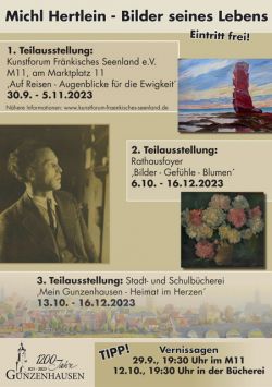 Plakat Ausstellung Michl Hertlein - Bilder seines Lebens