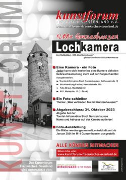 Plakat 1200 Jahre  Gunzenhausen - Das große Lochkamera-Projekt für alle zum Stadtjubiläum