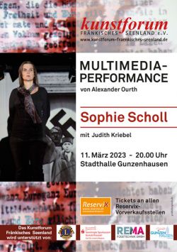 Plakat Sophie Scholl am 11. März 2023